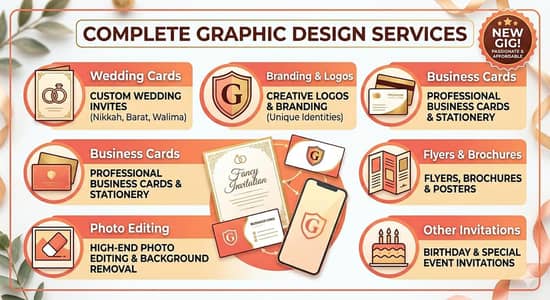 Creative Graphic Design & Custom Wedding Card Services