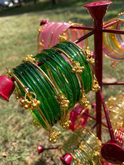 Kashmiri + Raindrop or Jelly Bangles Set