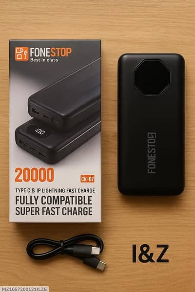 FONESTOP 20000mAh Fast Charging Power Bank | 22.5W PD |