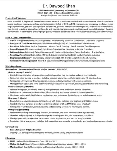 Medical Officer Position