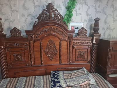wooden bed