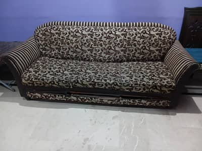 5 Seater Sofa & Books Shelf Available For Sale