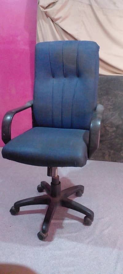 soft chair . blue colour .