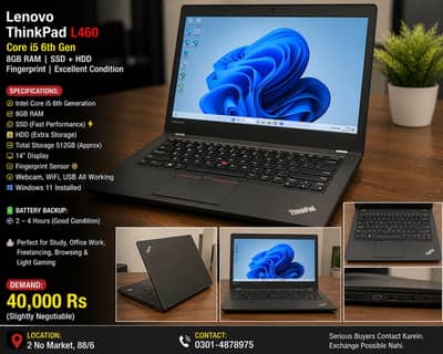 Core i5 6th Gen Laptop | 8GB RAM | 512GB HDD | Good Condition