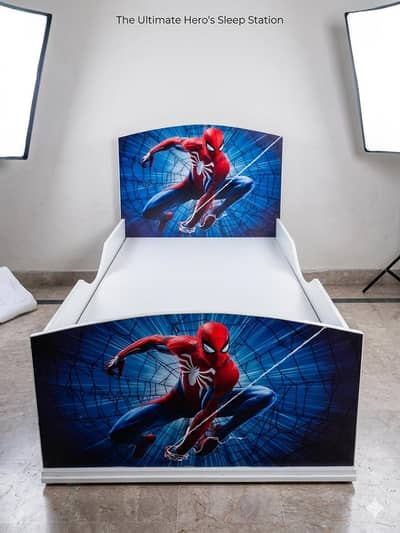 Spider man themed kids bed