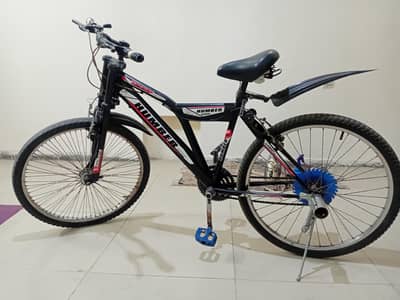 Black sports bicycle