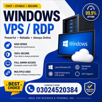 Windows VPS RDP | Fast & Secure Remote Desktop Server