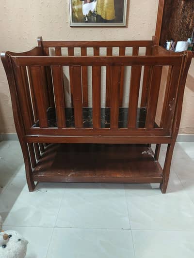 BABY COT ( SOLID WOOD ) EXCELLENT CONDITION
