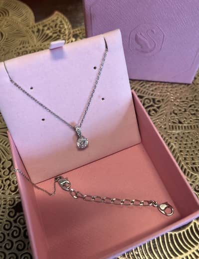 Original Swarovski Crystal Pendant Necklace with Chain Extender