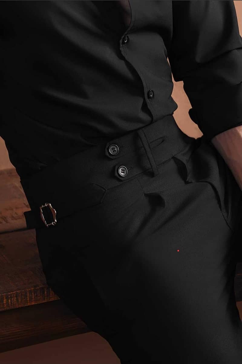 GURKHA PANTS  [Black Split Two Buttoned] 0