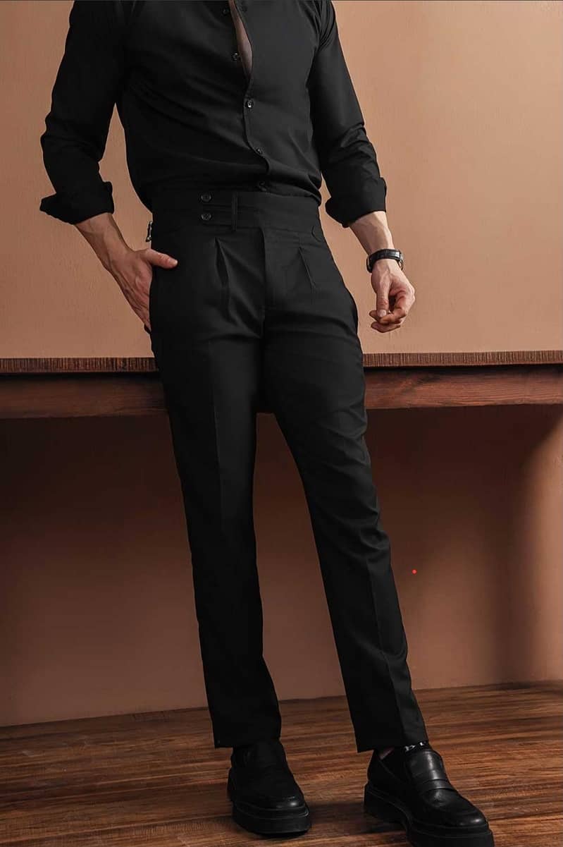 GURKHA PANTS  [Black Split Two Buttoned] 2