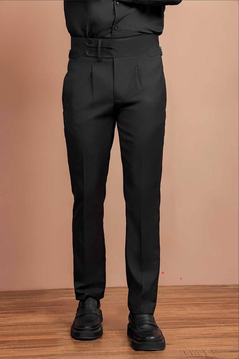 GURKHA PANTS  [Black Split Two Buttoned] 3