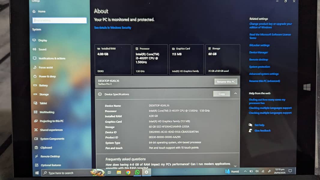 Microsoft surface pro 3 0