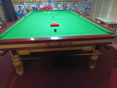 snooker table steel cusion star table 6/12