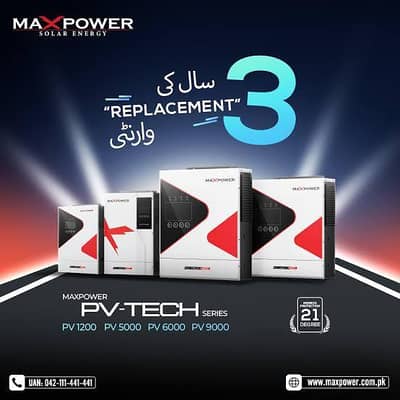 Maxpower Pvtech 6000 5kw Hybrid Solar inverter 24v