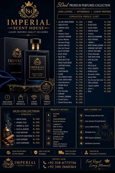 Imperial Scent House – Premium 50ml Perfume & Oud Collection