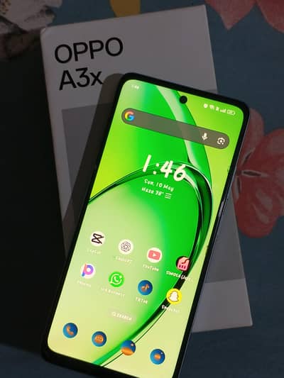 Oppo A3x with box and charger