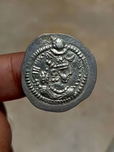 old sasani drachm coin