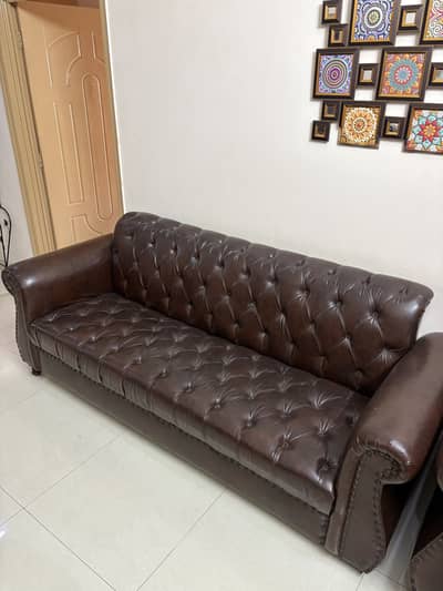 Sofa set 3 2 1 leather Rexin