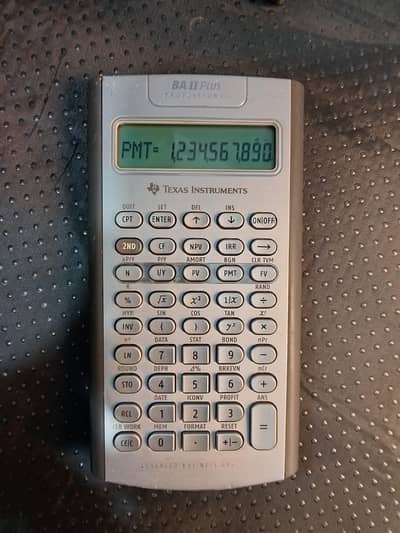 ba2 plus professional financial calculator cfa