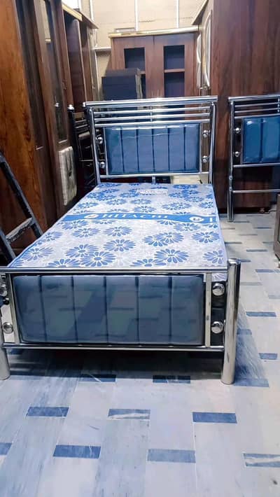 steel single beds