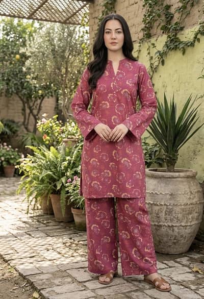 “Ladies 2 Piece Lawn Suit – Stitched”