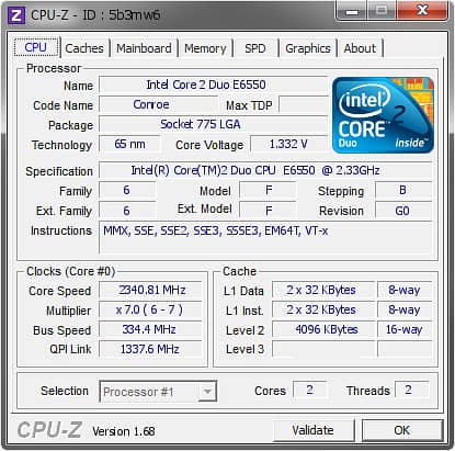 Intel Core 2 Duo E6550 1