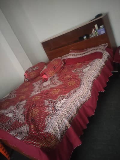 wooden bed