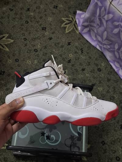 Nike Air Jordan 6 Rings.   Whitle/Red