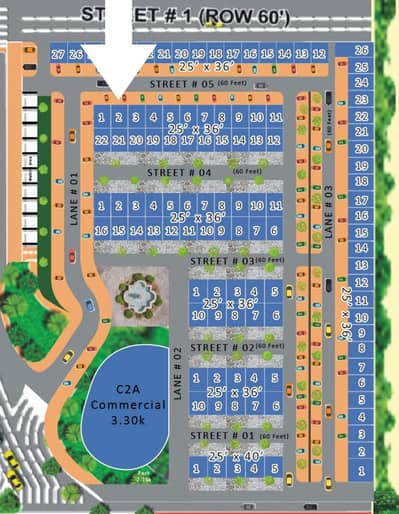 4 Marla Commercial plot in Royal Orchard for sale