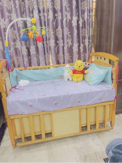 Baby wooden cot for sale