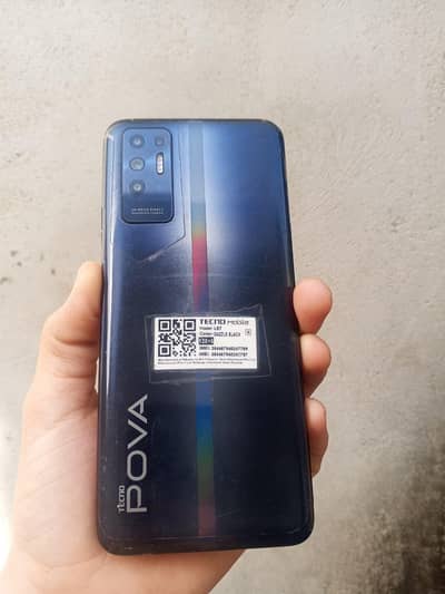 techno pova 2 used mobile 10/8 condition 6/128gb 7000mh mobile