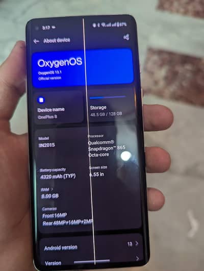 OnePlus 8 ,dual sim ,8/128 gb ,