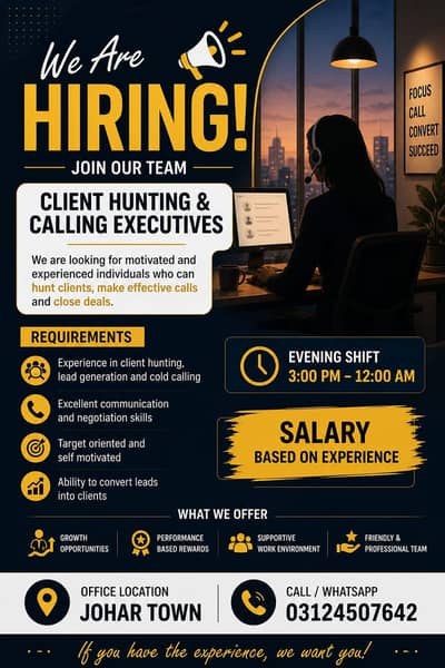Client Hunting & Calling Executive