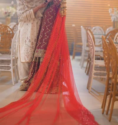 bridal tale dupatta condition 10/10 actual price 5k sale price 4k