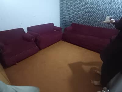 6 Seater Velvet poshish sofas 1+2+3