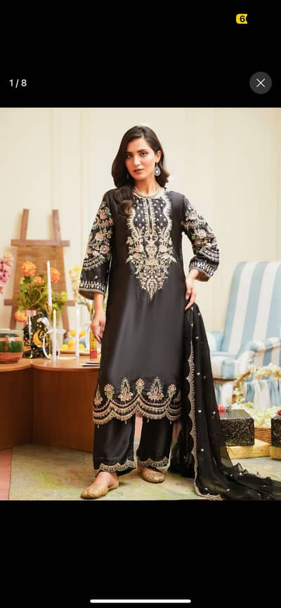 Silk embroidered