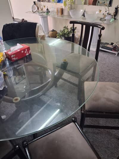 dining  table with six chairs