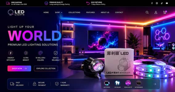 Mini Projector LED Light 15W – Ultra Bright Spotlight
