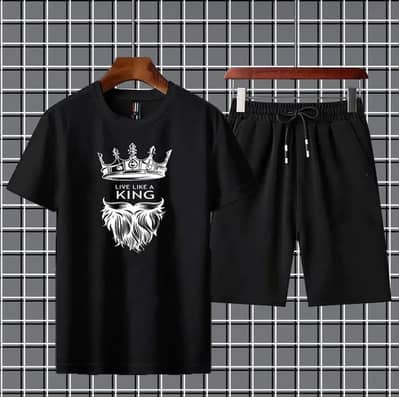 men black printed crown beard track suit XL