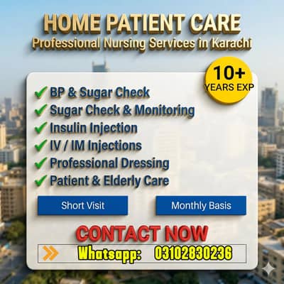 Professional Home Patient Care Services in Karachi