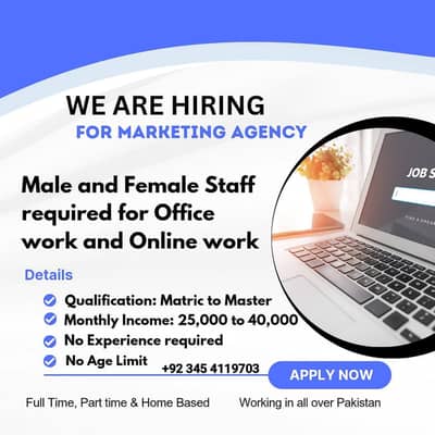 Part time, Full time home based online job.