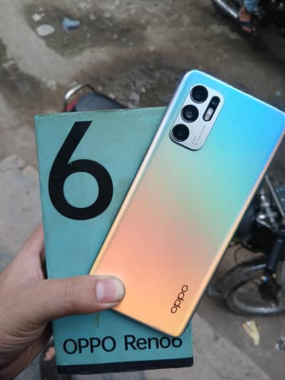 Oppo reno 6 8 128 full box cahger good condition all ok 03214084668
