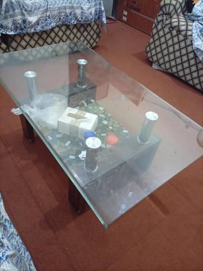 Luxury Glass Center Table | Modern Coffee Table for Drawing Room