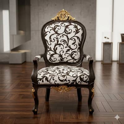 Chinioti Royal Wooden Chair Elegant Hand Carved Design,set of 4 chairs