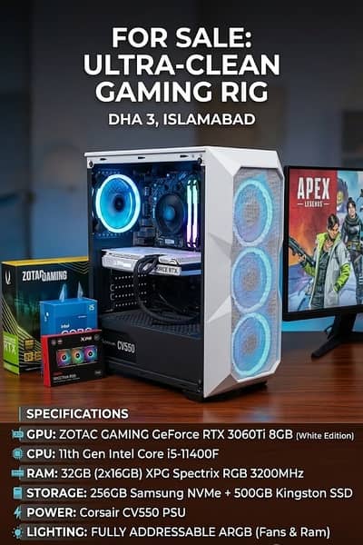 Gaming PC i5 11400f x 3060ti