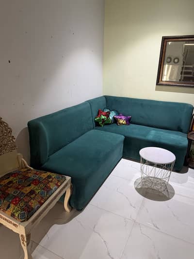 Sofa set with chair and small table