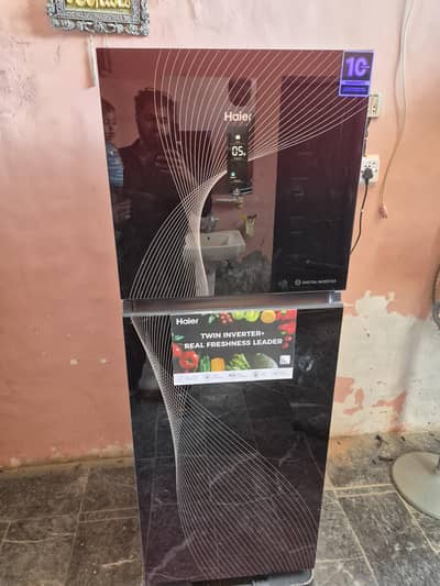 HRF IF346RA haier touch and temperature sensor fridge red color