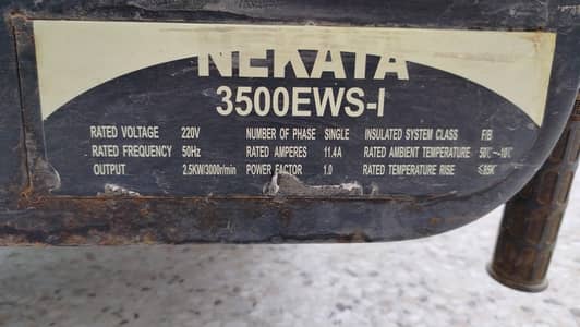 nekata ews-3500 generator 2.5 kw output