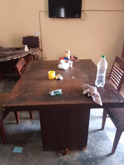 wooden dining table